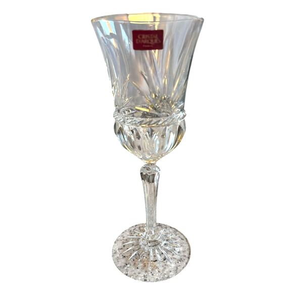 Discontinued Carthage by Cristal D'Arques-Durand Crystal Blown Wine Glass FRANCE - Picture 2 of 5